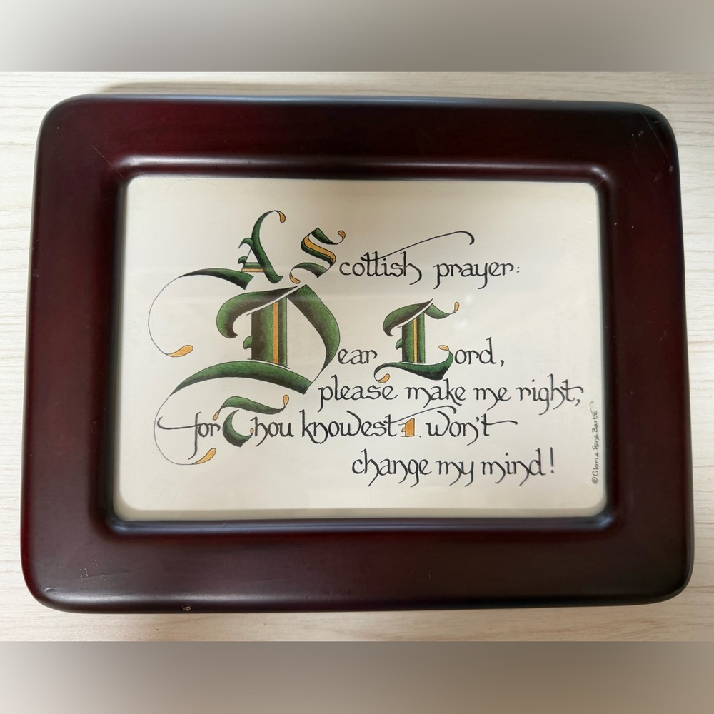 Decorative Scottish Prayer Plaque